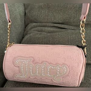 JUICY COUTURE Pink Diamond STRING OF PEARLS Roll Bag NWT!